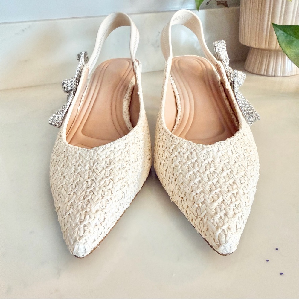 BCBGeneration Cream Slingback Kodari Raffia Pump - Picture 5 of 7